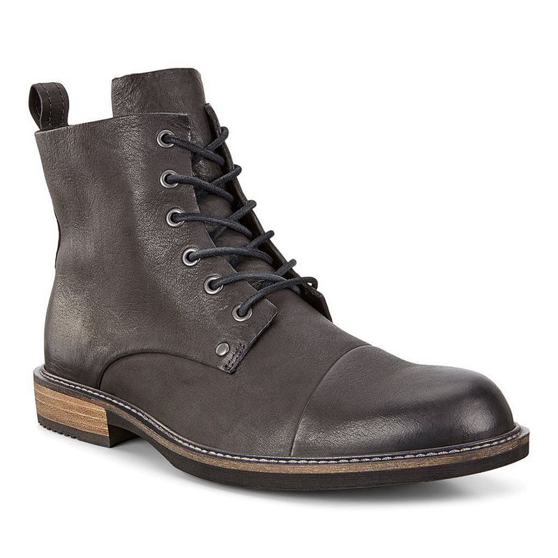 Men Boots Ecco Kenton - Ankle Boots Grey - India SMIZJE142